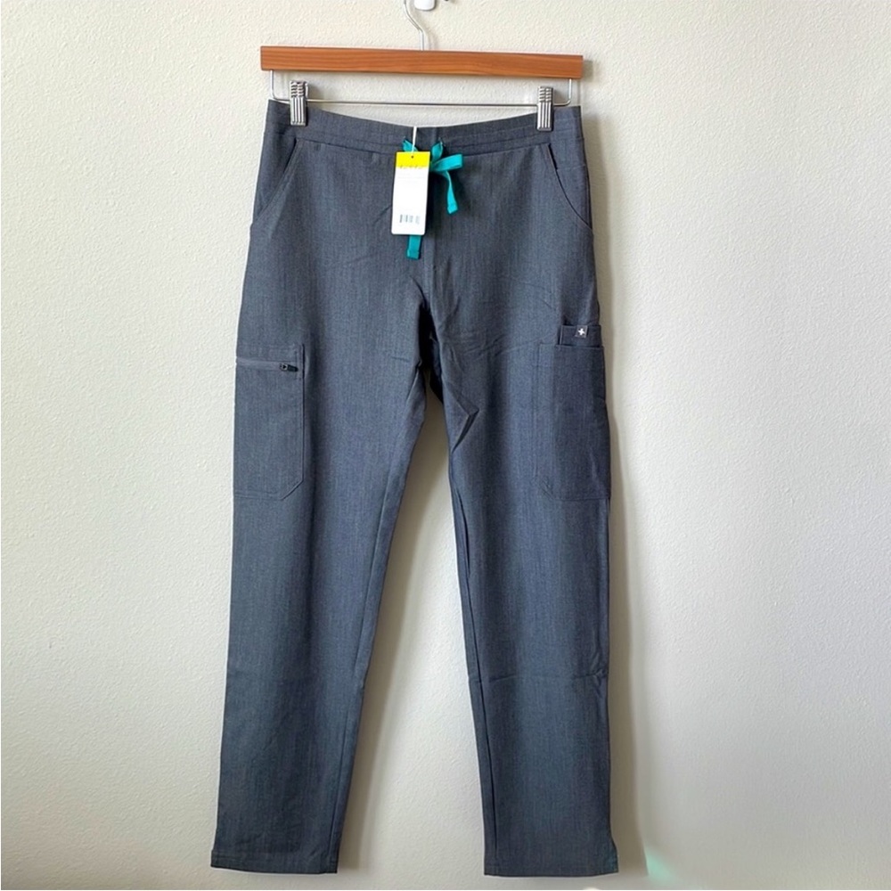 NWT Figs Graphite Grey Yola Skinny Scrub Pants Size XS